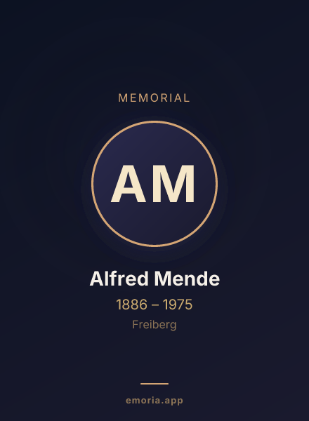 Memorial portrait of Alfred Mende