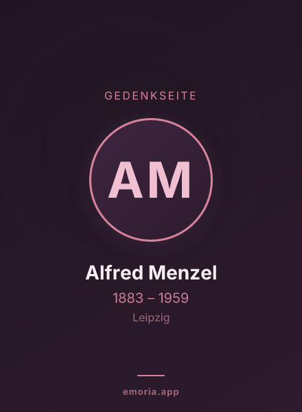 Gedenkportrait von Alfred Menzel