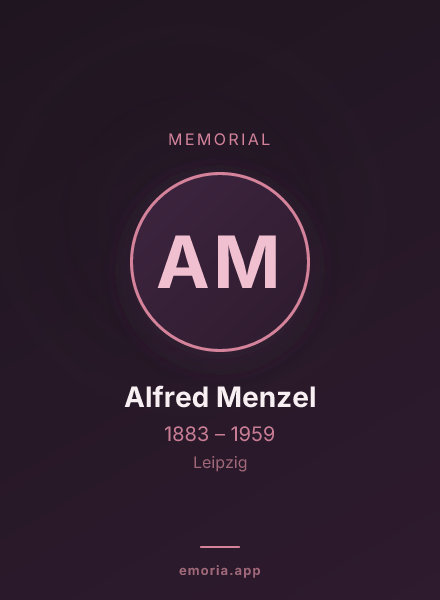 Memorial portrait of Alfred Menzel