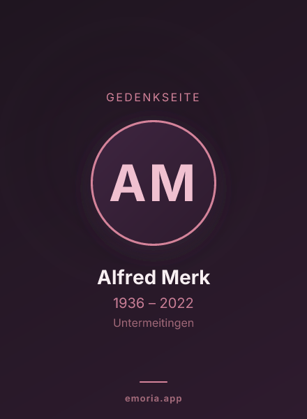 Gedenkportrait von Alfred Merk