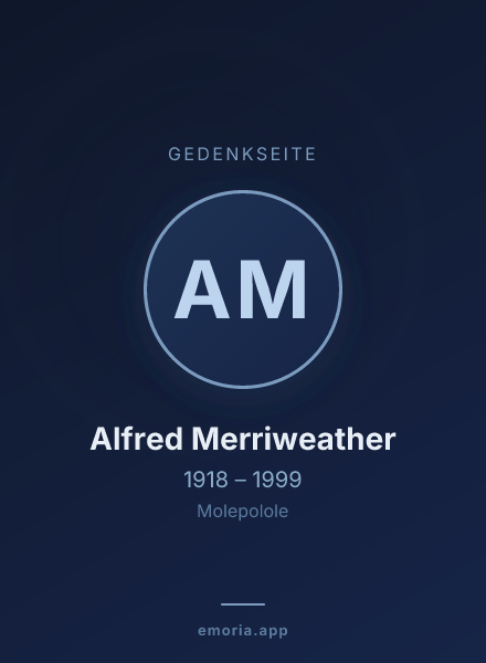 Gedenkportrait von Alfred Merriweather