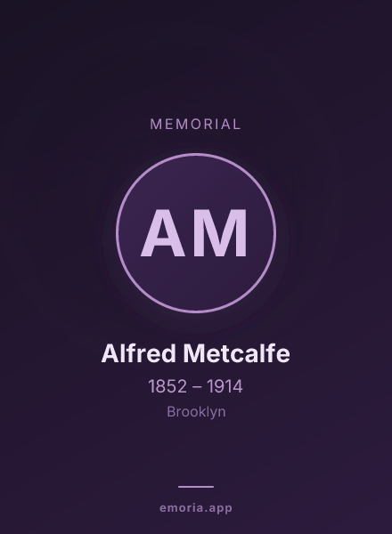 Memorial portrait of Alfred Metcalfe