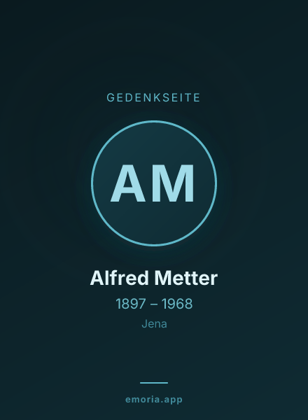 Gedenkportrait von Alfred Metter
