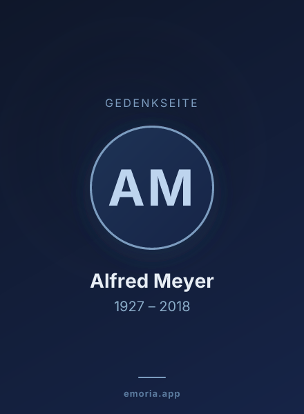 Gedenkportrait von Alfred Meyer