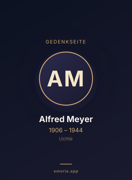 Gedenkportrait von Alfred Meyer