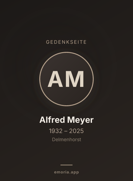 Gedenkportrait von Alfred Meyer