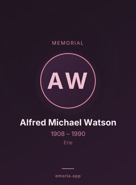 Memorial portrait of Alfred Michael Watson