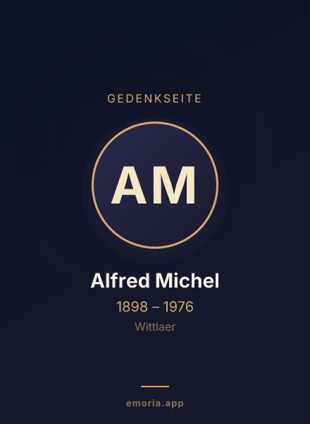 Gedenkportrait von Alfred Michel