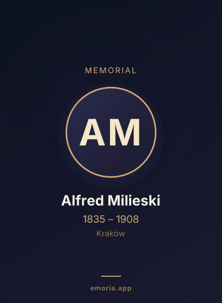 Memorial portrait of Alfred Milieski