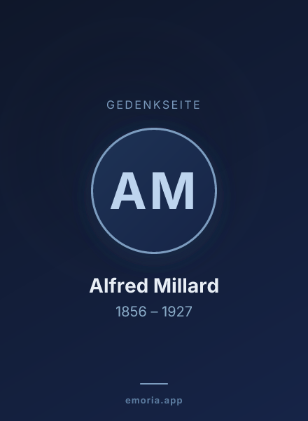 Gedenkportrait von Alfred Millard