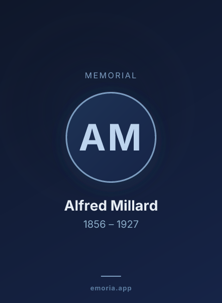 Memorial portrait of Alfred Millard