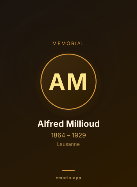 Memorial portrait of Alfred Millioud