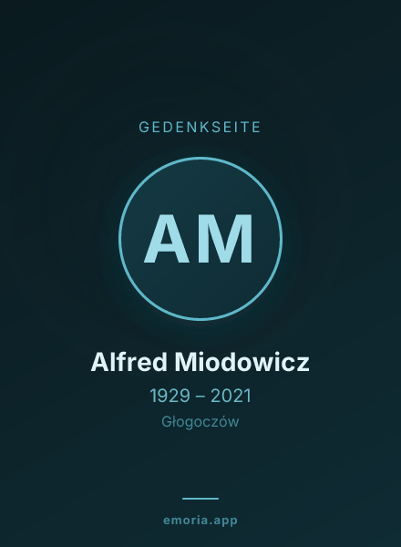 Gedenkportrait von Alfred Miodowicz