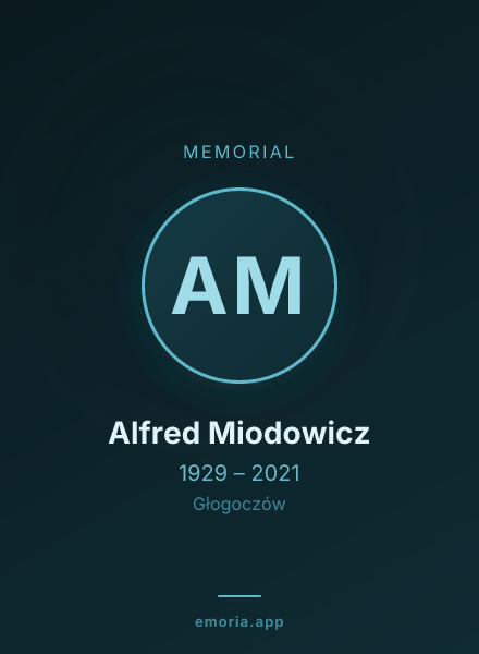 Memorial portrait of Alfred Miodowicz