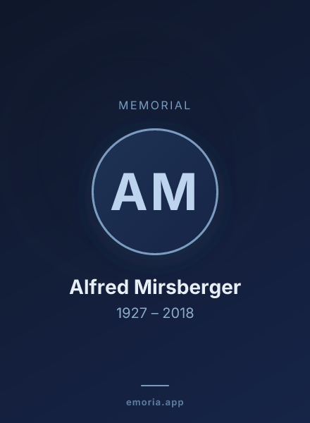 Memorial portrait of Alfred Mirsberger