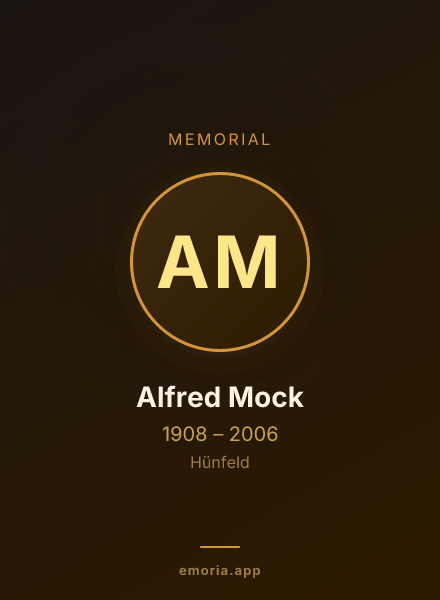 Memorial portrait of Alfred Mock