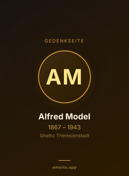 Gedenkportrait von Alfred Model