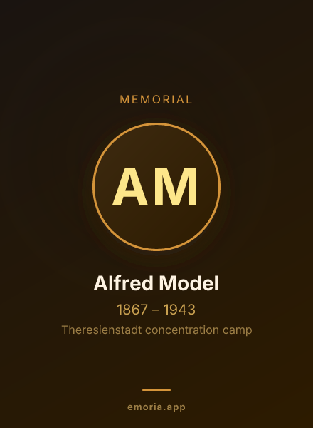 Memorial portrait of Alfred Model