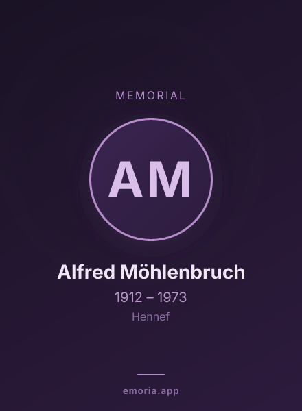 Memorial portrait of Alfred Möhlenbruch
