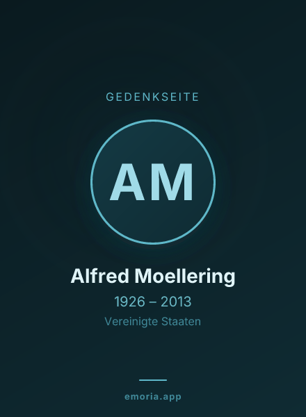 Gedenkportrait von Alfred Moellering