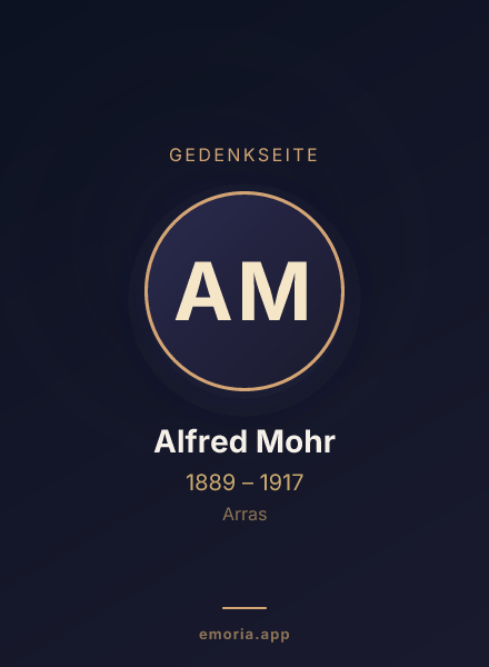 Gedenkportrait von Alfred Mohr