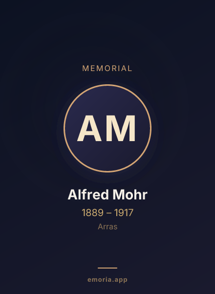 Memorial portrait of Alfred Mohr