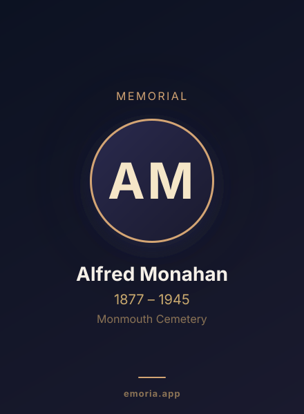 Memorial portrait of Alfred Monahan