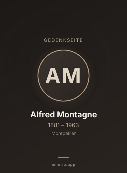 Gedenkportrait von Alfred Montagne