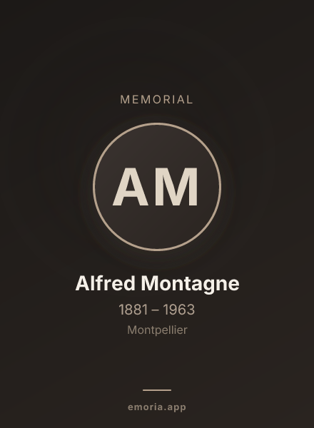 Memorial portrait of Alfred Montagne