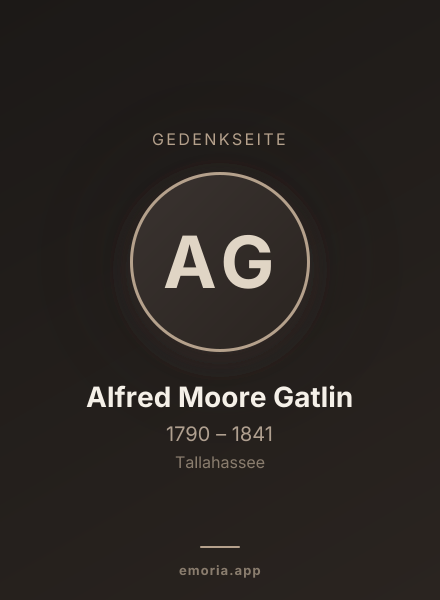 Gedenkportrait von Alfred Moore Gatlin