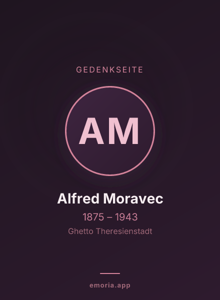 Gedenkportrait von Alfred Moravec