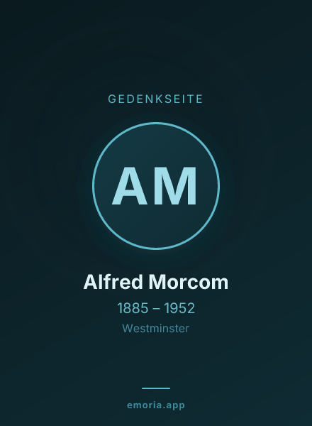 Gedenkportrait von Alfred Morcom