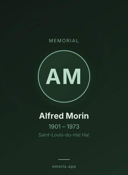Memorial portrait of Alfred Morin