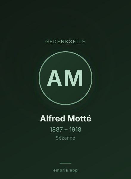 Gedenkportrait von Alfred Motté