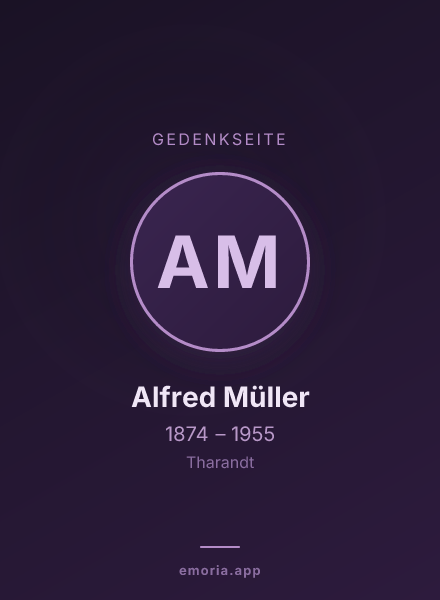 Gedenkportrait von Alfred Müller