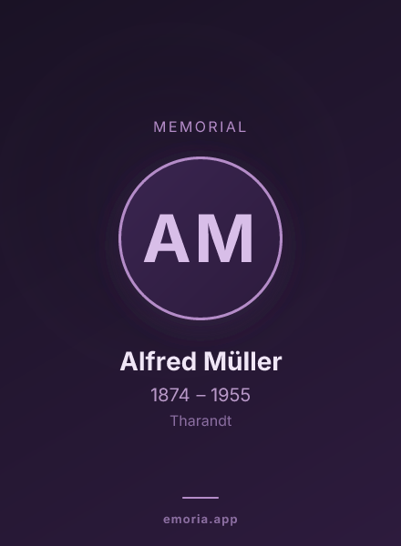 Memorial portrait of Alfred Müller