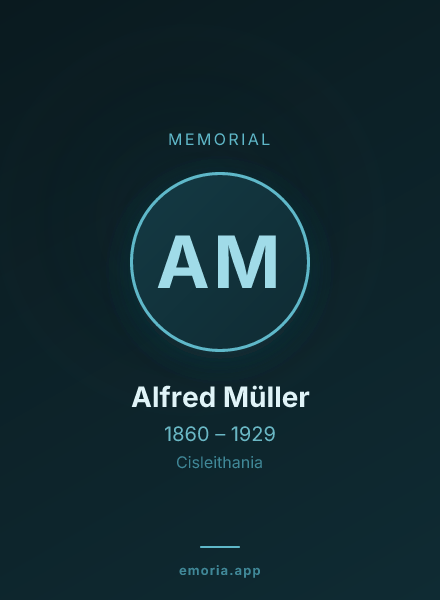 Memorial portrait of Alfred Müller