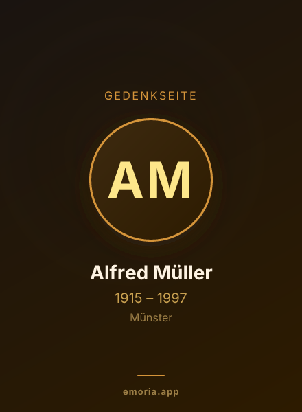 Gedenkportrait von Alfred Müller