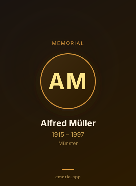 Memorial portrait of Alfred Müller