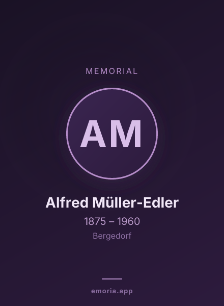 Memorial portrait of Alfred Müller-Edler