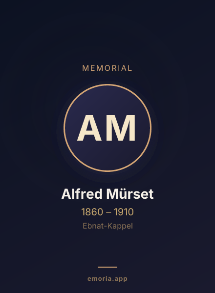 Memorial portrait of Alfred Mürset