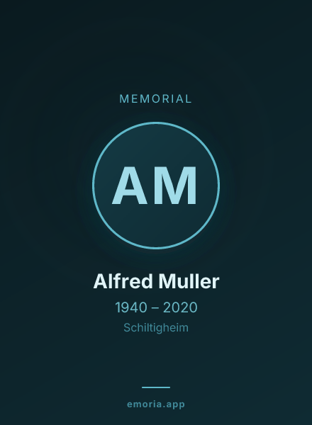 Memorial portrait of Alfred Muller