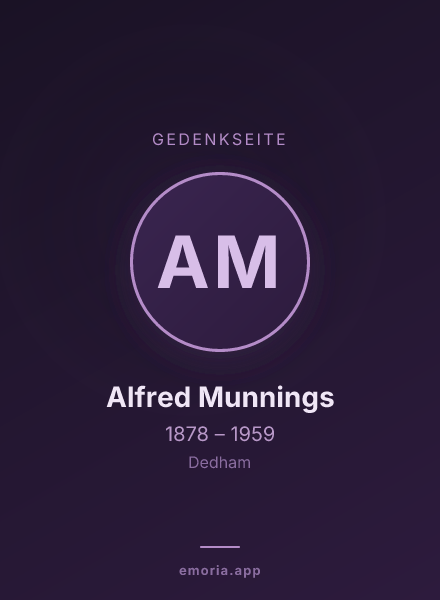 Gedenkportrait von Alfred Munnings