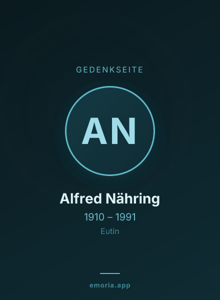 Gedenkportrait von Alfred Nähring