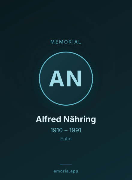 Memorial portrait of Alfred Nähring