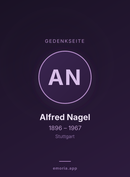 Gedenkportrait von Alfred Nagel
