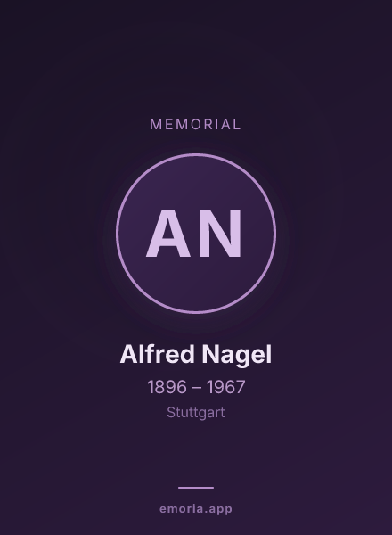 Memorial portrait of Alfred Nagel