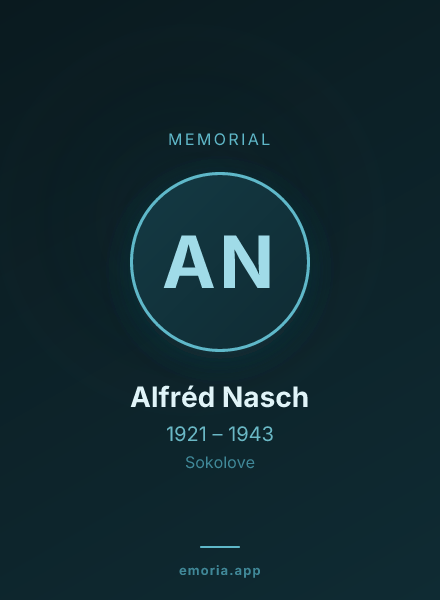 Memorial portrait of Alfréd Nasch