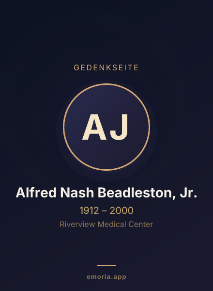 Gedenkportrait von Alfred Nash Beadleston, Jr.