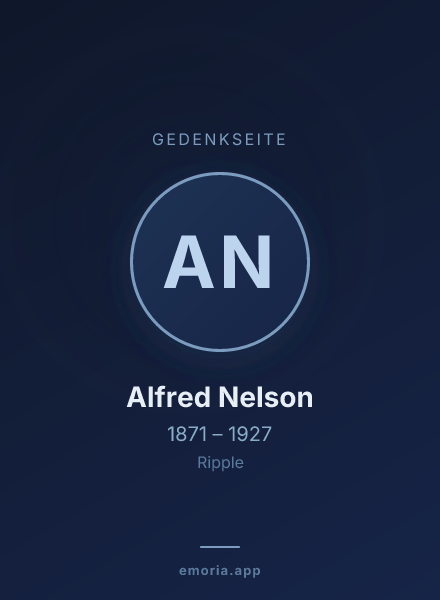 Gedenkportrait von Alfred Nelson